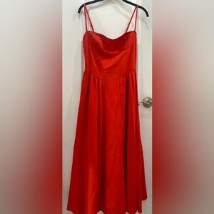 Elegant Red Strapless Dress